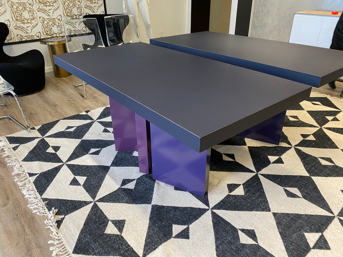 Custom Made Boardroom Table, Purple Pedestal Base (*4 Available)