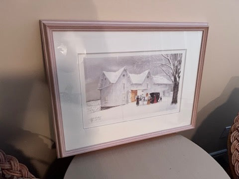 Limited Edition Signed Print by Walter Campbell- Going Carolling