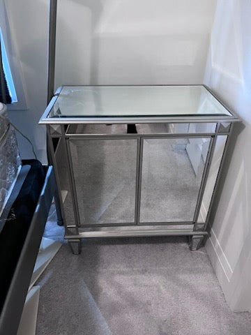 PAIR OF Bombay Company Mirrored Side Tables