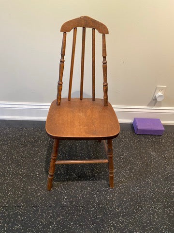 Antique Wood Accent Chair