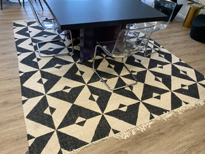 West Elm Handcrafted Wool/Cotton Graphic Tile Rug- 8x10 # 2