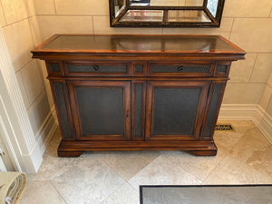 Theodore Alexander Armoury Collection, Brass & Walnut Cabinet