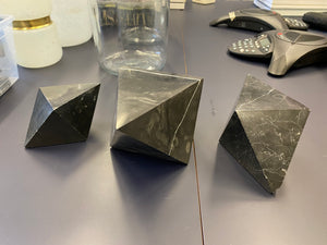 3 Piece Geometric Marble Decor