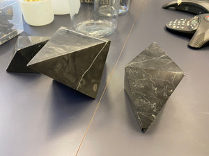 3 Piece Geometric Marble Decor