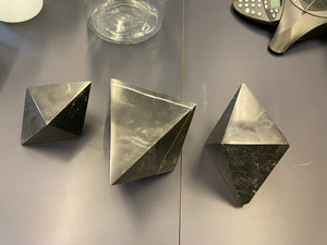 3 Piece Geometric Marble Decor