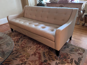 Cream Leather Sofa