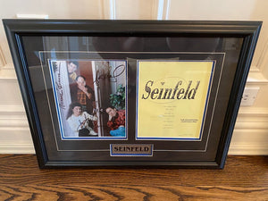 Seinfeld Framed Art- Signed Photo with Table Draft