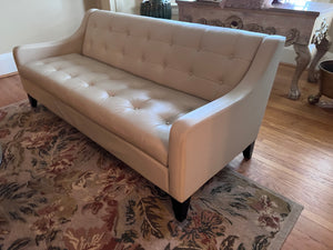 Cream Leather Sofa