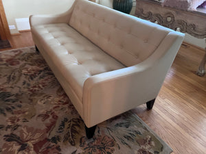 Cream Leather Sofa