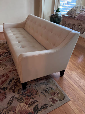 Cream Leather Sofa