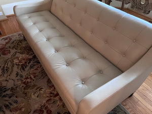 Cream Leather Sofa