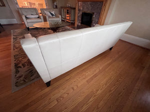 Cream Leather Sofa