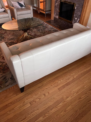 Cream Leather Sofa
