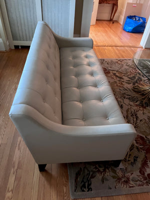 Cream Leather Sofa
