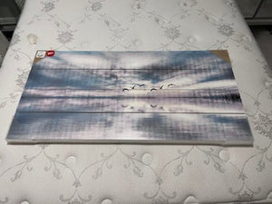 Wall Art- Wood Panel Birds Skylight Teal- Bouclair