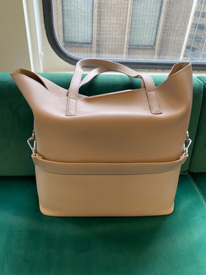 Away The Longitude Tote in Pink Leather (BRAND NEW)