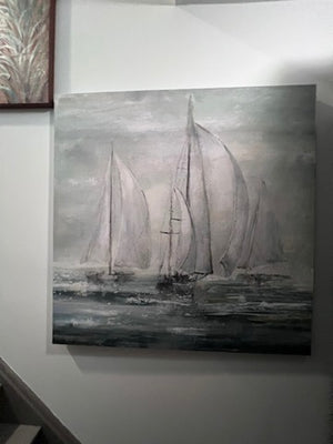 Urban Barn 'Sailboats' Wall Art (47" x 47")
