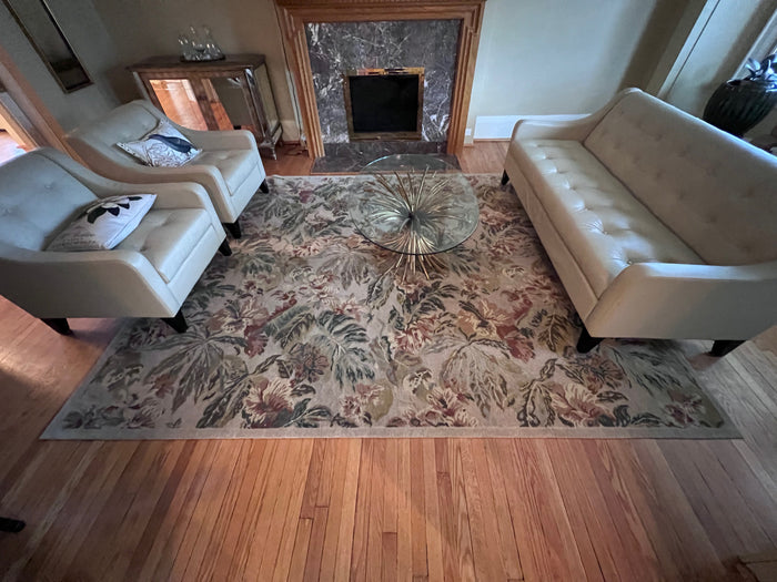 100% Wool Hand Knotted Area Rug- 8x10