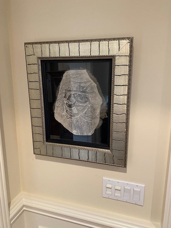 Framed Wall Art- Rock with Oriental Symbol