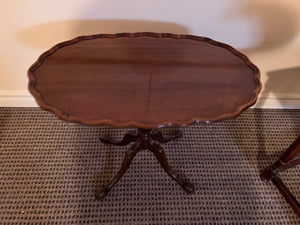"Holland House Furniture"- Oval Scalloped Tilting Table