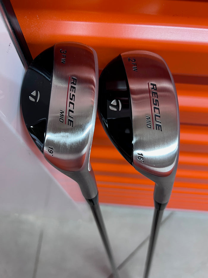 TaylorMade Rescue Mid 3 FW 19° & Rescue Mid 2 FW 16° Hybrids Tour Preferred , Right Hand, Speeder 757 Fujikura Shaft, Regular Flex