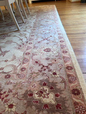 100% Wool Pakistani Hand Knotted Area Rug- 8x10ft