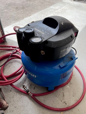 Mastercraft 6 Gallon Pancake Air Compressor with 2-in-1 Nailer