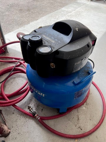 Mastercraft 6 Gallon Pancake Air Compressor with 2-in-1 Nailer