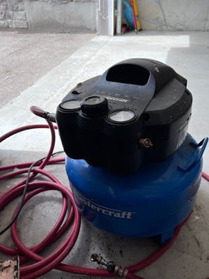 Mastercraft 6 Gallon Pancake Air Compressor with 2-in-1 Nailer