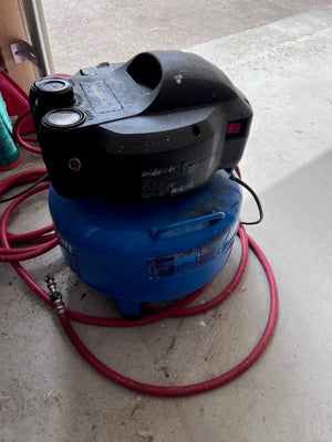 Mastercraft 6 Gallon Pancake Air Compressor with 2-in-1 Nailer