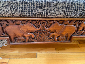 Sam Moore Furniture by La Z Boy- Elephant Wood/Upholstered Bench
