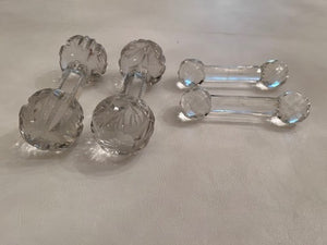 2 Pairs of Crystal Knife Rests