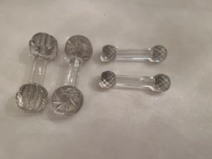 2 Pairs of Crystal Knife Rests