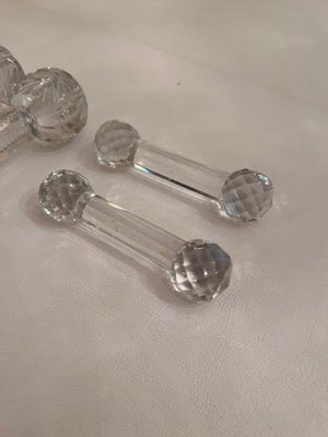 2 Pairs of Crystal Knife Rests
