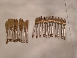 Pearl Fish Forks & Knives- Service for 12