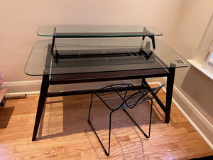 2-Tier Desk + Metal Wire Chair