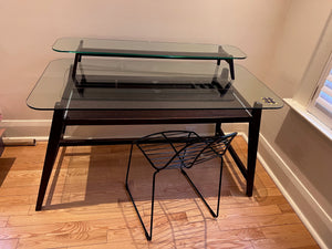 2-Tier Desk + Metal Wire Chair