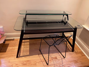 2-Tier Desk + Metal Wire Chair