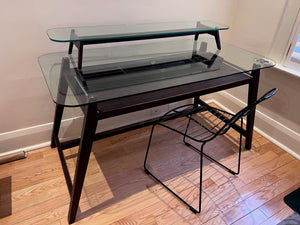 2-Tier Desk + Metal Wire Chair