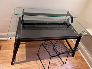 2-Tier Desk + Metal Wire Chair