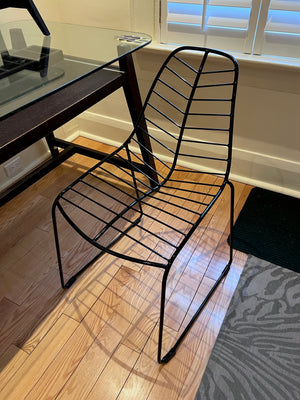 2-Tier Desk + Metal Wire Chair