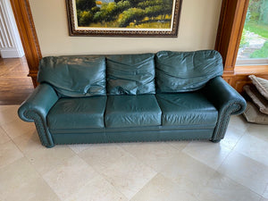 Rawhide Green Leather Sofa