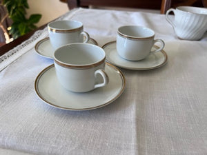 3 Demitasse Cups & Saucers Made in Poland