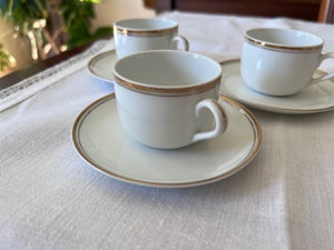 3 Demitasse Cups & Saucers Made in Poland