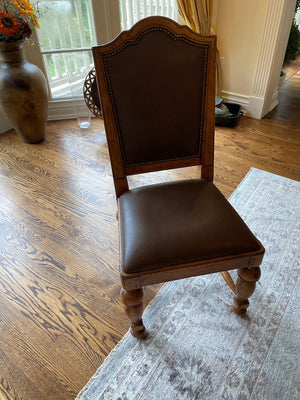 Bernhardt Dining Table + 12 Leather Chairs