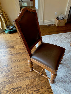 Bernhardt Dining Table + 12 Leather Chairs