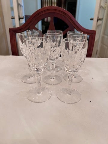 8 Waterford Crystal Small Liqueur Cocktail Cordial Glasses