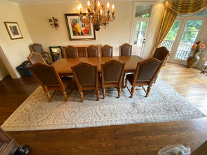 Bernhardt Dining Table + 12 Leather Chairs