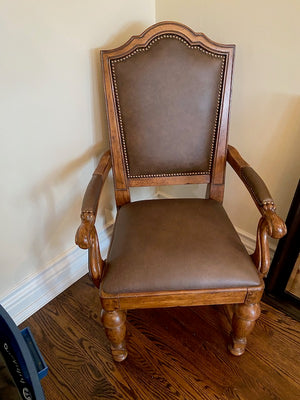 Bernhardt Dining Table + 12 Leather Chairs