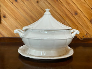 White Porcelain Soup Tureen- Japan